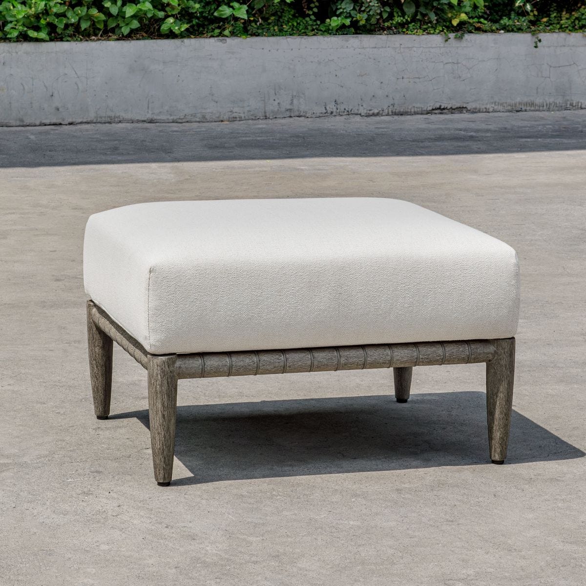 Borneo Outdoor Ottoman, Oyster