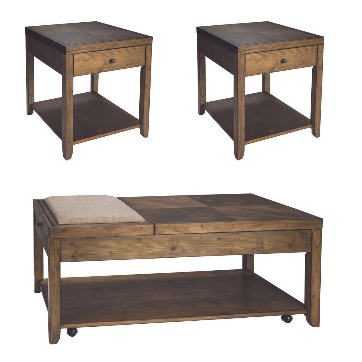 58-OT-3PCS - 3 Piece Set (1-Cocktail 2-End Tables) - Liberty Furniture