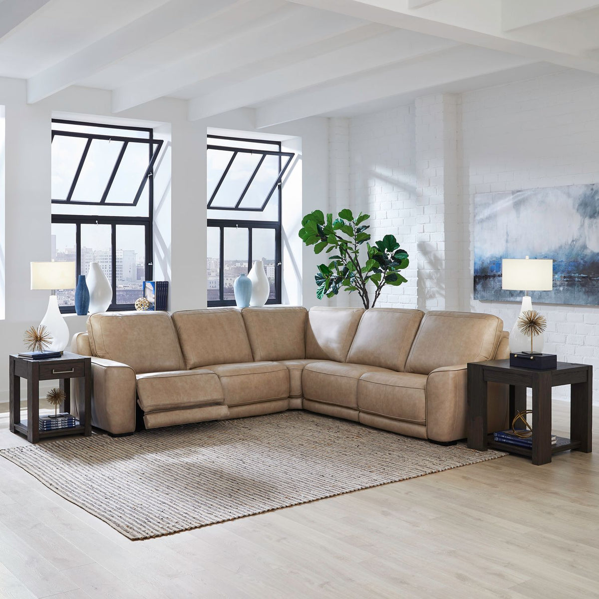 6000OM-UPH-5PCSEC - 5 Piece Sectional - Liberty Furniture