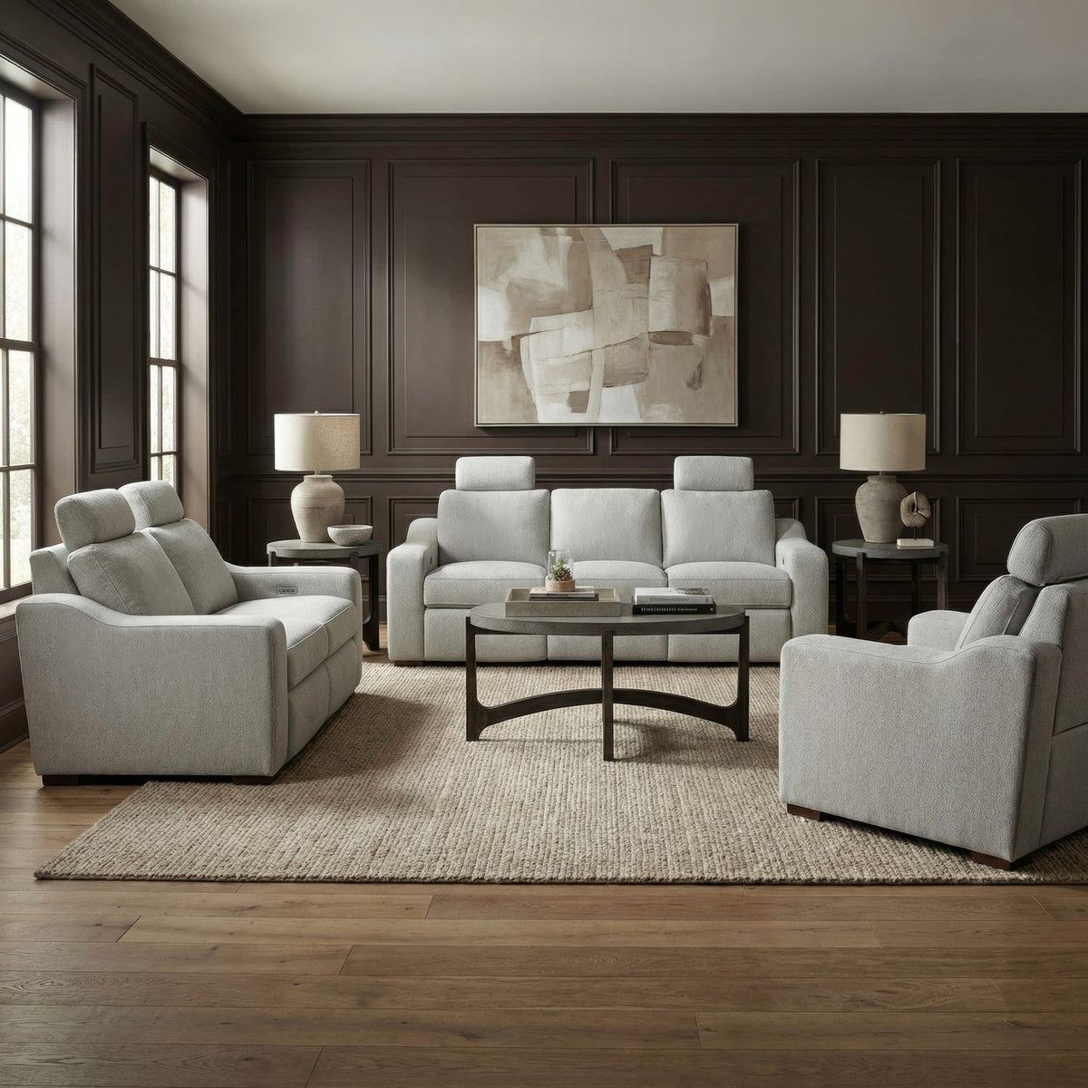 6004DF-UPH-SOLOREC - Sofa w/ Loveseat & Recliner - Liberty Furniture