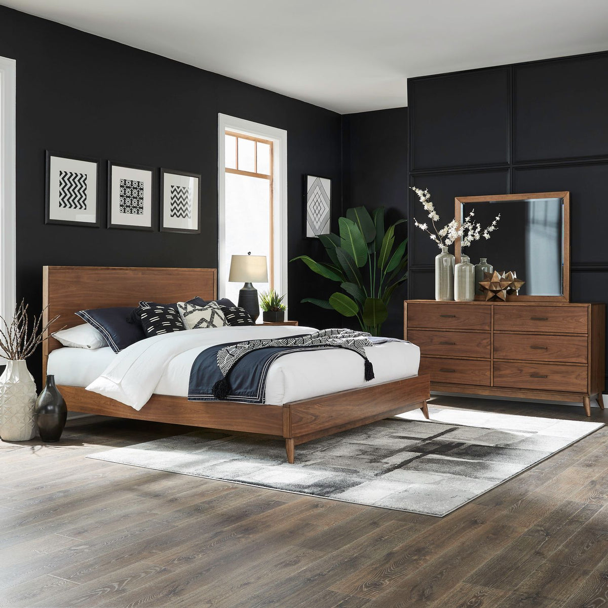 604-BR-CPLDM - King California Platform Bed, Dresser & Mirror - Liberty Furniture