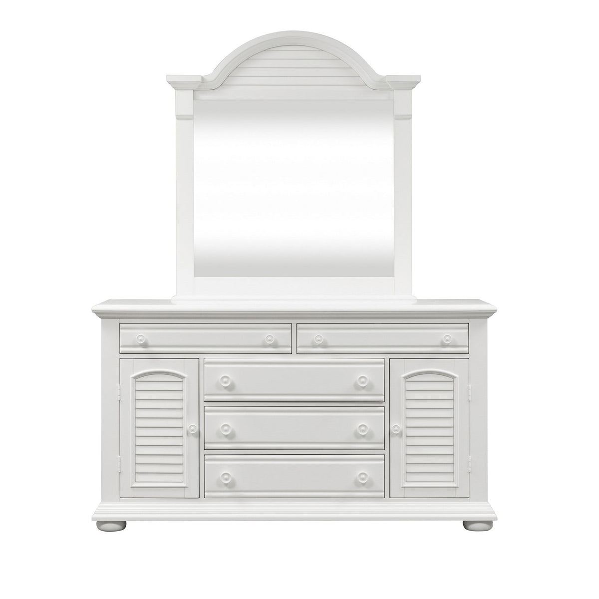 607-BR-QPBDMC - Queen Panel Bed, Dresser & Mirror, Chest - Liberty Furniture