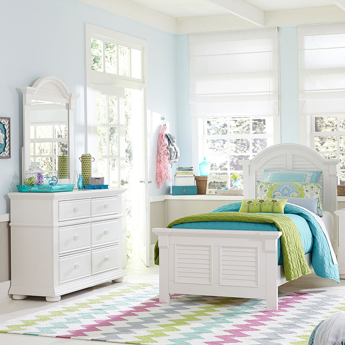 607-BR-TPBDM - Twin Panel Bed, Dresser & Mirror - Liberty Furniture