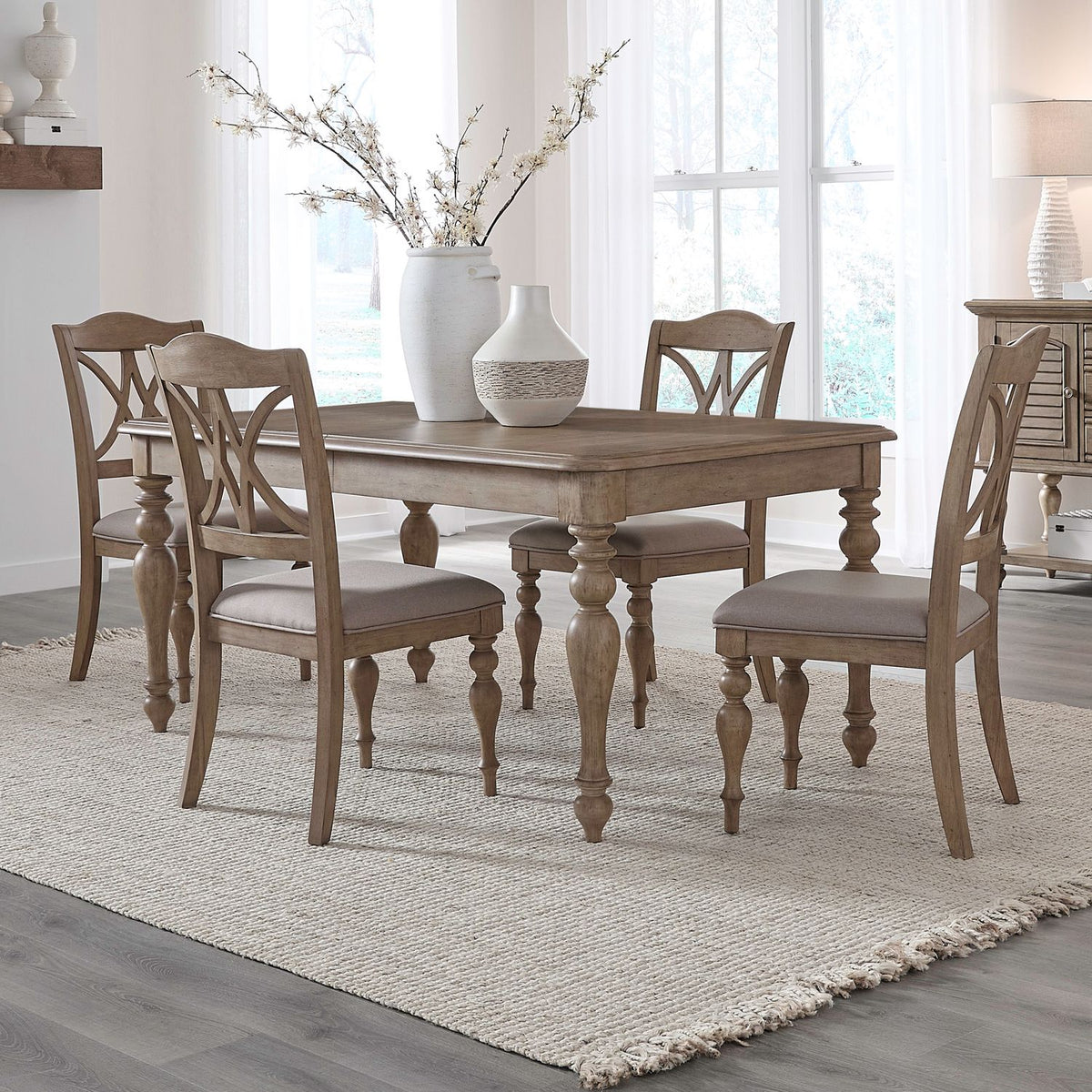 607N-CD-5RLS - 5 Piece Rectangular Table Set - Liberty Furniture