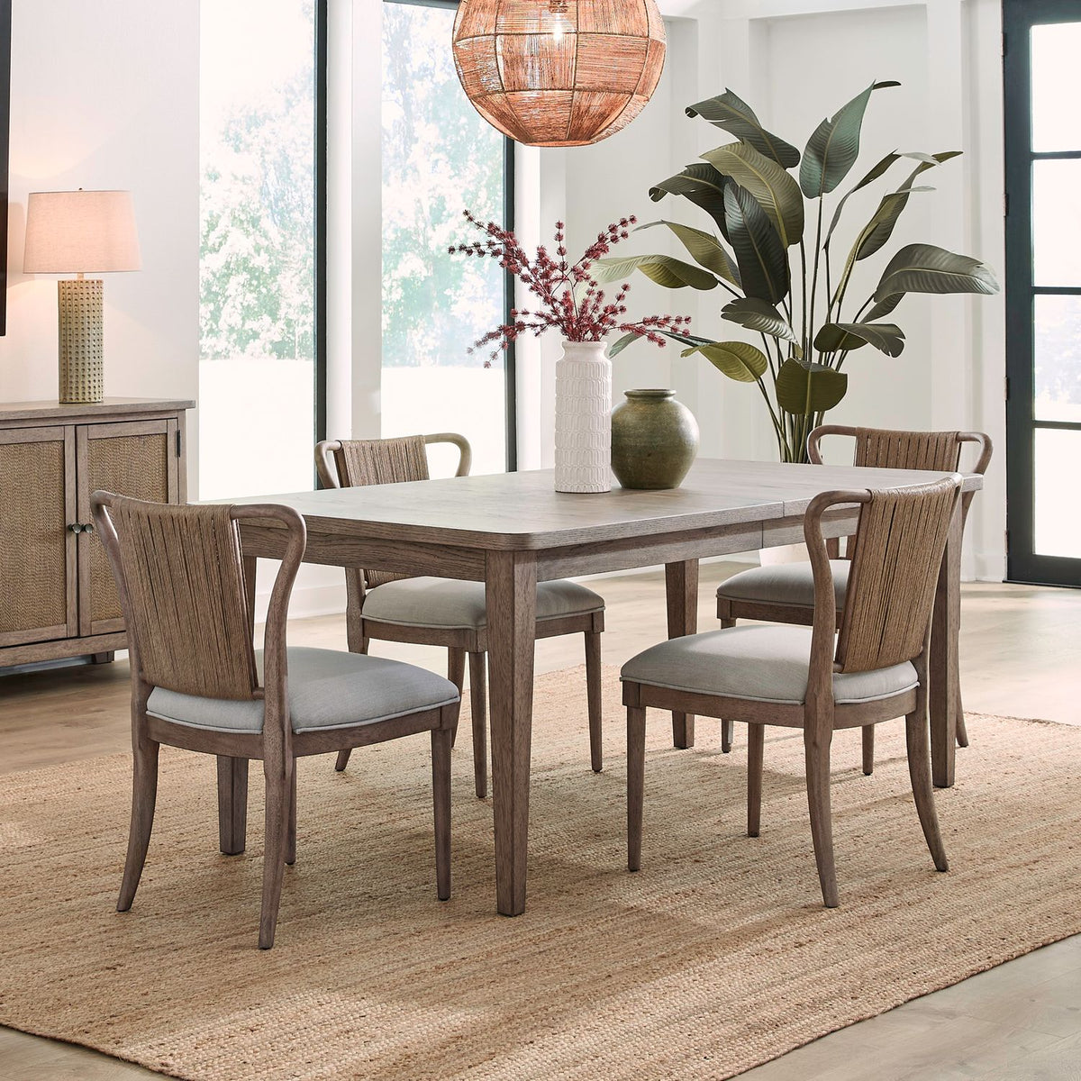 611-CD-O5RLS - Opt 5 Piece Rectangular Table Set - Liberty Furniture