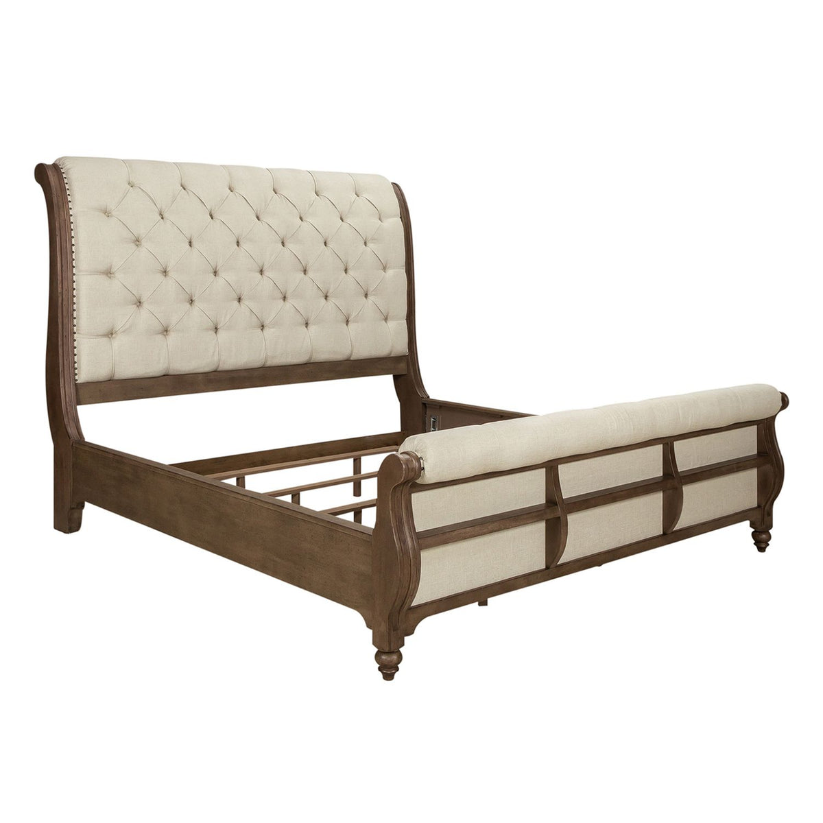 615-BR-KCSDMCN - King California Sleigh Bed, Dresser & Mirror, Chest, Night Stand - Liberty Furniture