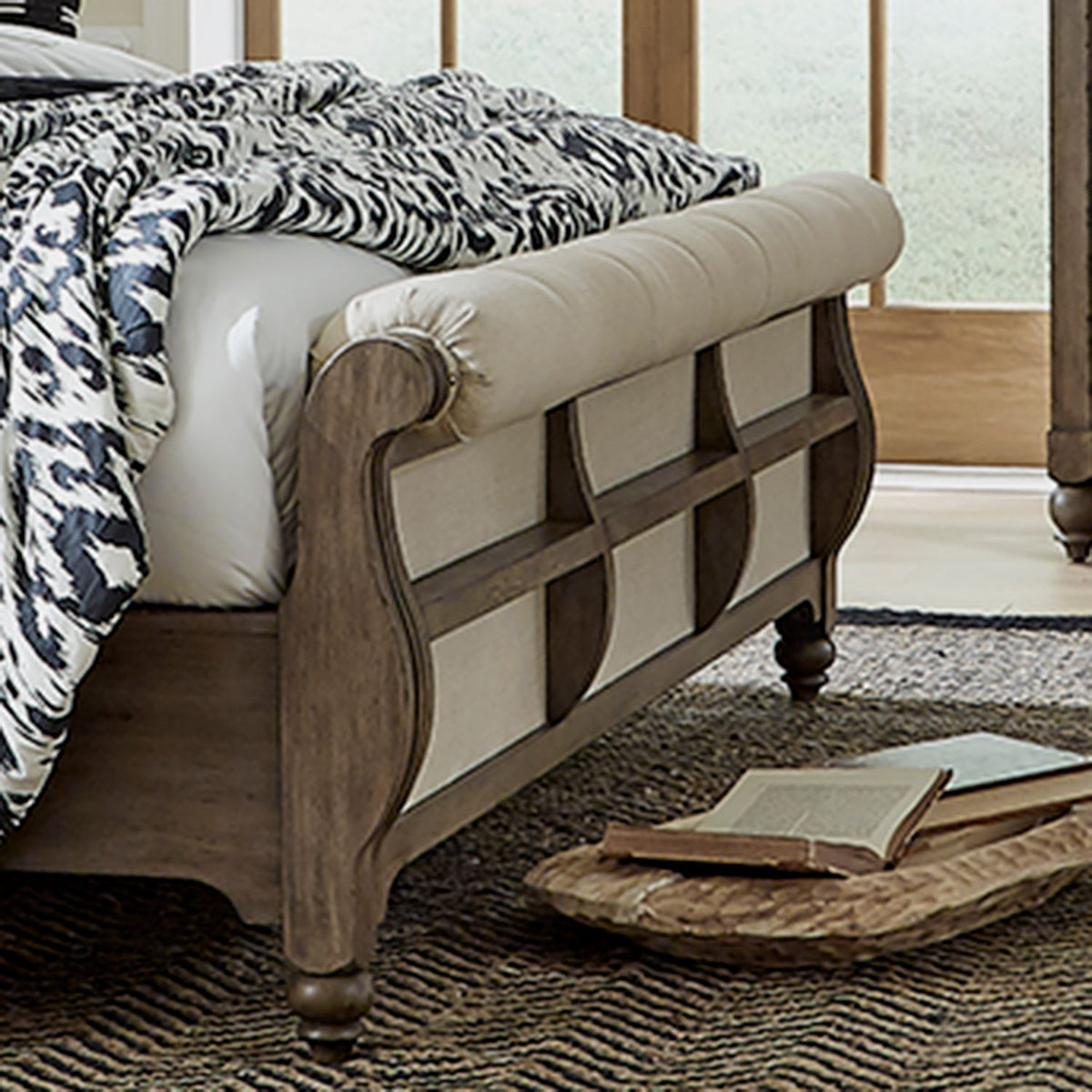 615-BR21FU - Queen Uph Sleigh Footboard - Liberty Furniture