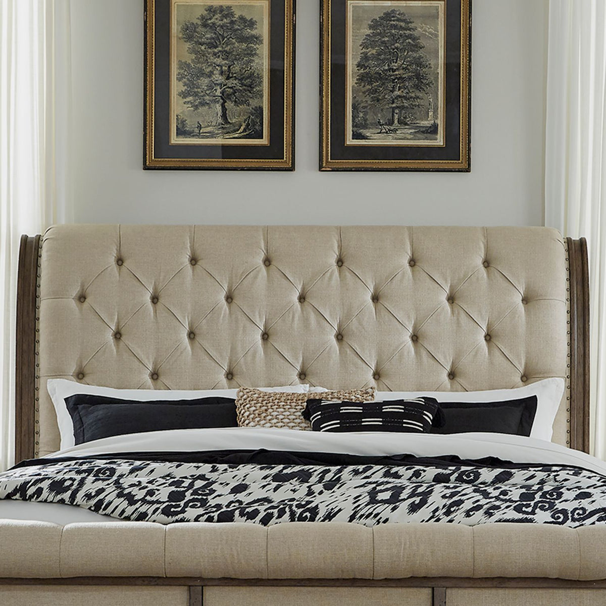 615-BR21HU - Queen Uph Sleigh Headboard - Liberty Furniture