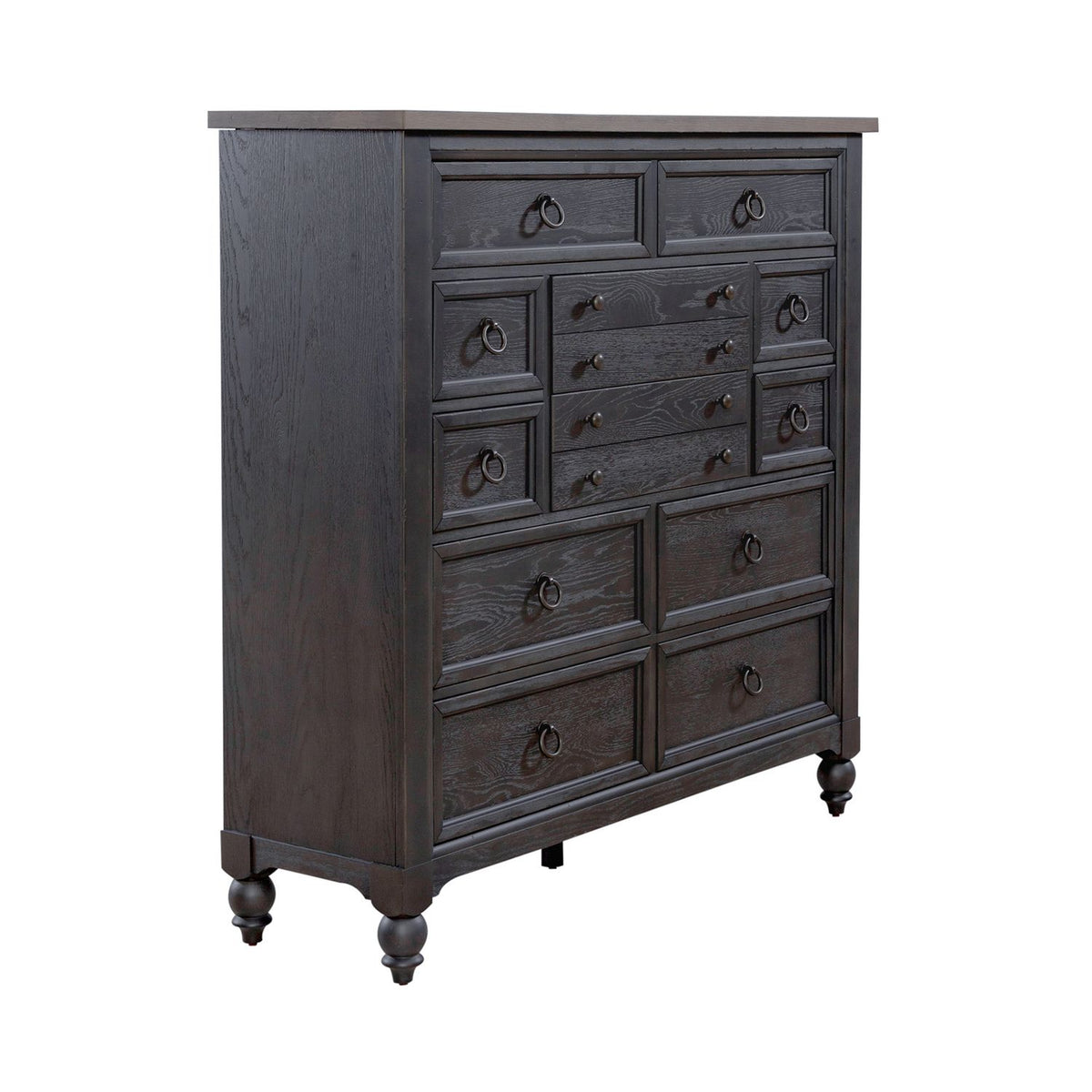 615-BR32-B - 12 Drawer Chesser - Black - Liberty Furniture