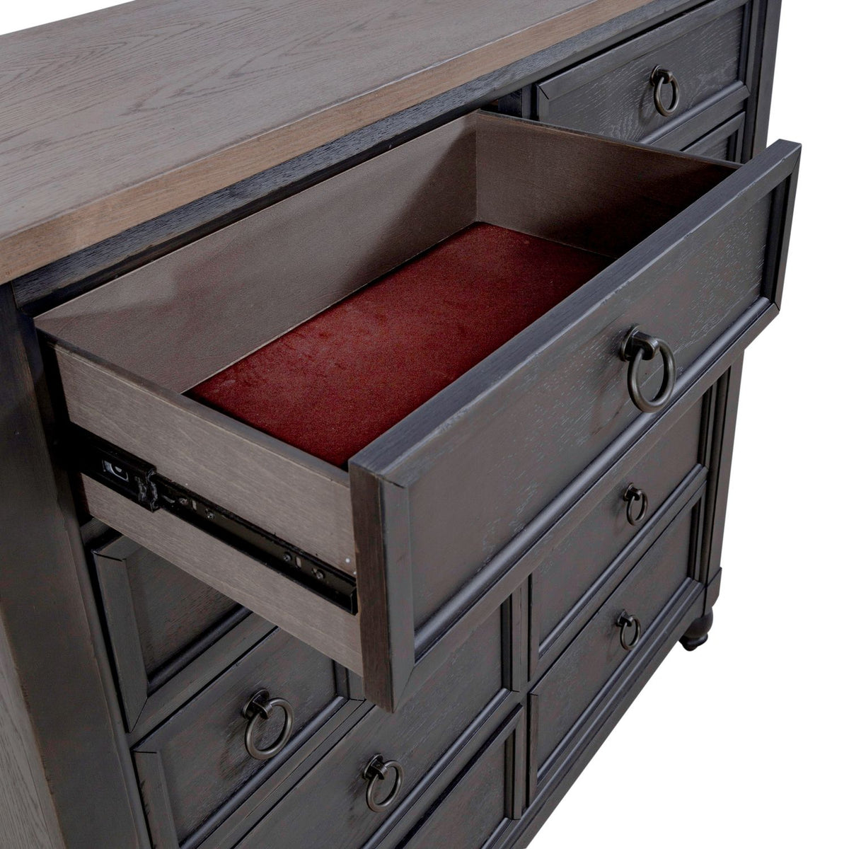 615-BR32-B - 12 Drawer Chesser - Black - Liberty Furniture