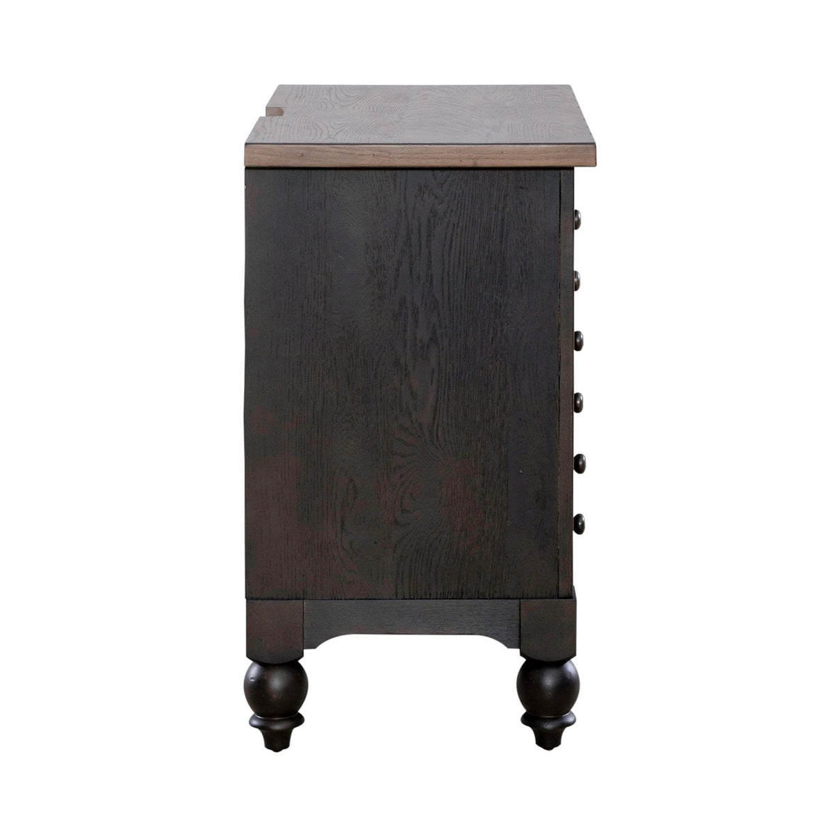 615-BR62-B - Bedside Chest w/ Charging Station - Black - Liberty Furniture
