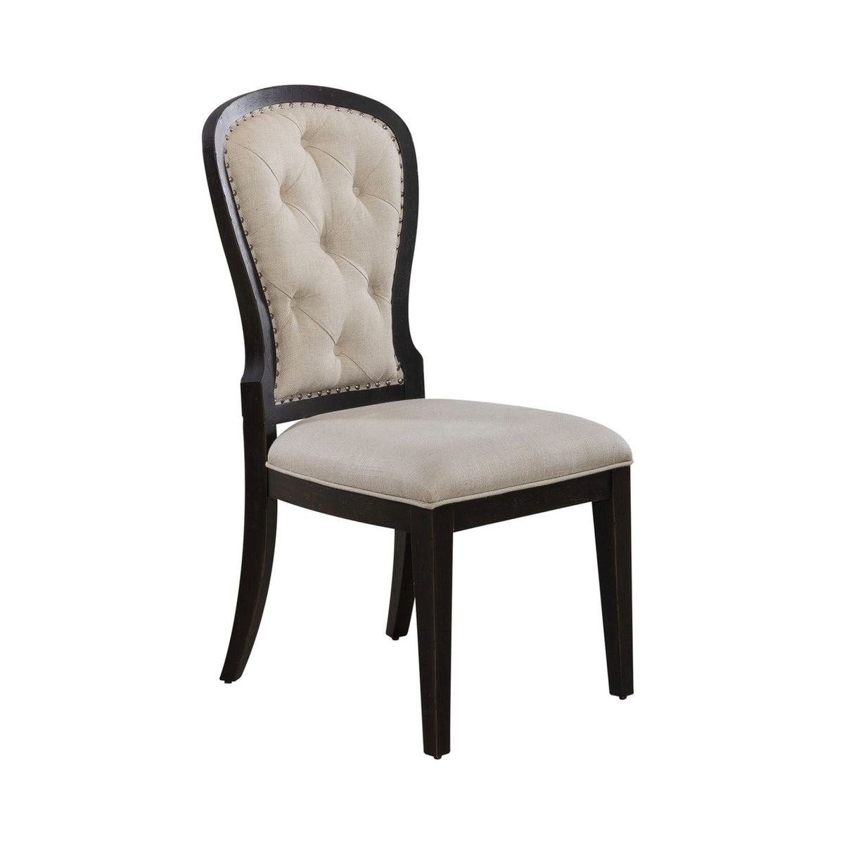 615-C0501S-B - Uph Tufted Back Side Chair - Black - Liberty Furniture