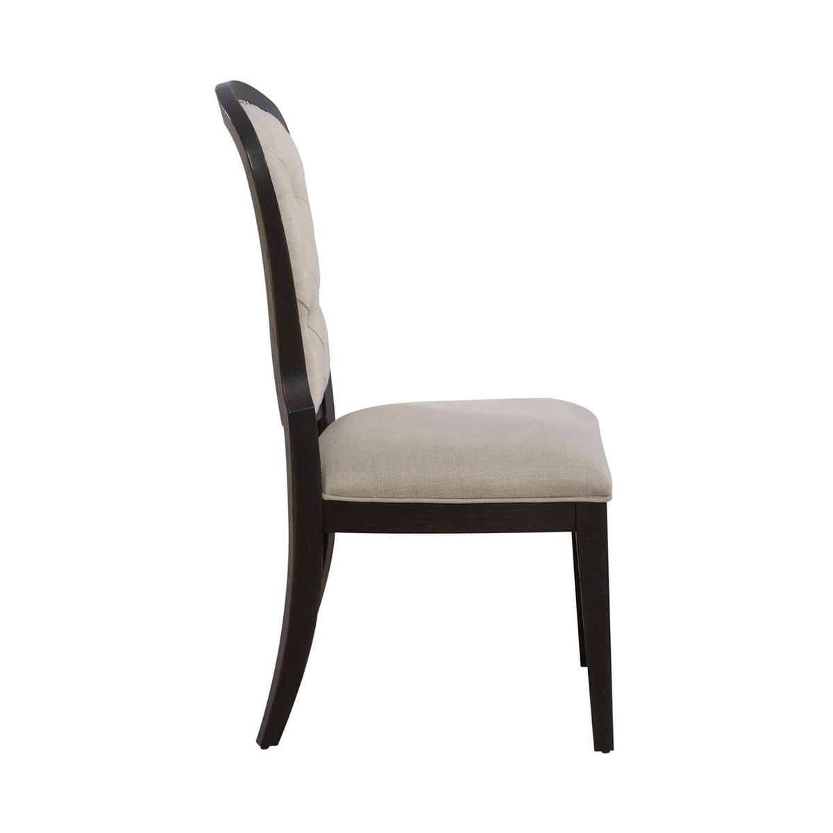 615-C0501S-B - Uph Tufted Back Side Chair - Black - Liberty Furniture
