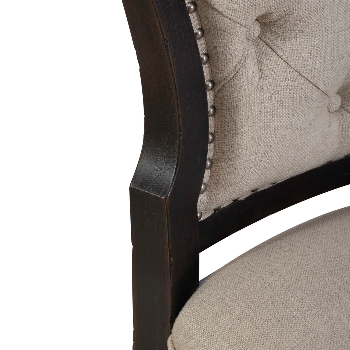 615-C0501S-B - Uph Tufted Back Side Chair - Black - Liberty Furniture