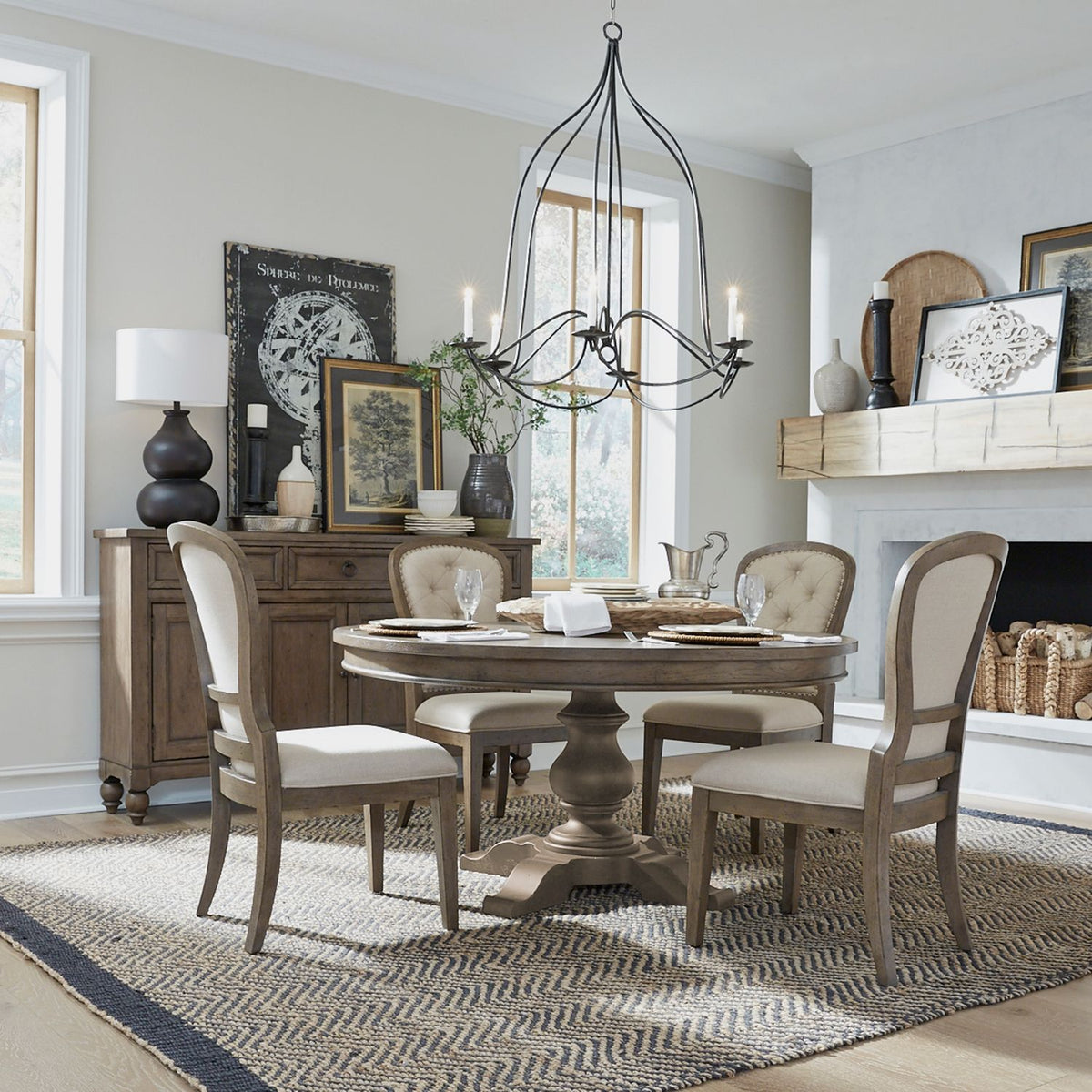 615-DR-O5PDS - Optional 5 Piece Pedestal Table Set - Liberty Furniture
