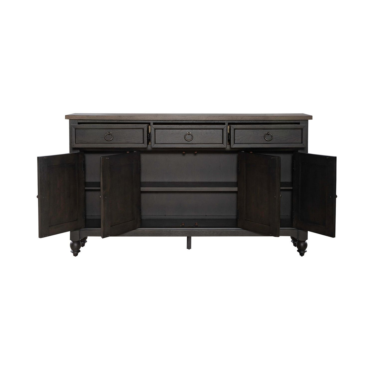 615-HB7242-B - Hall Buffet- Black - Liberty Furniture