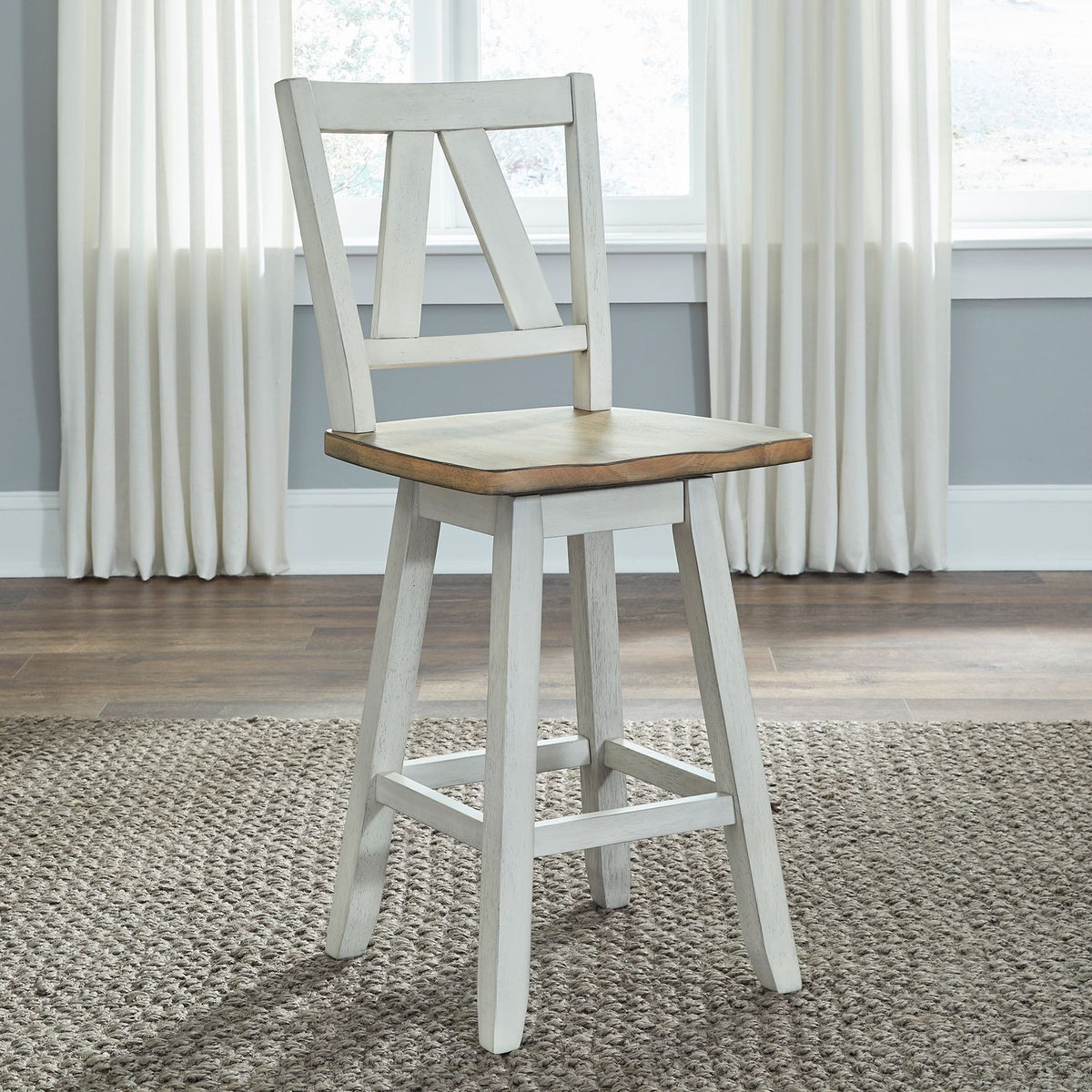 62WH-B250324 - Counter Height Swivel Chair (RTA) - Liberty Furniture