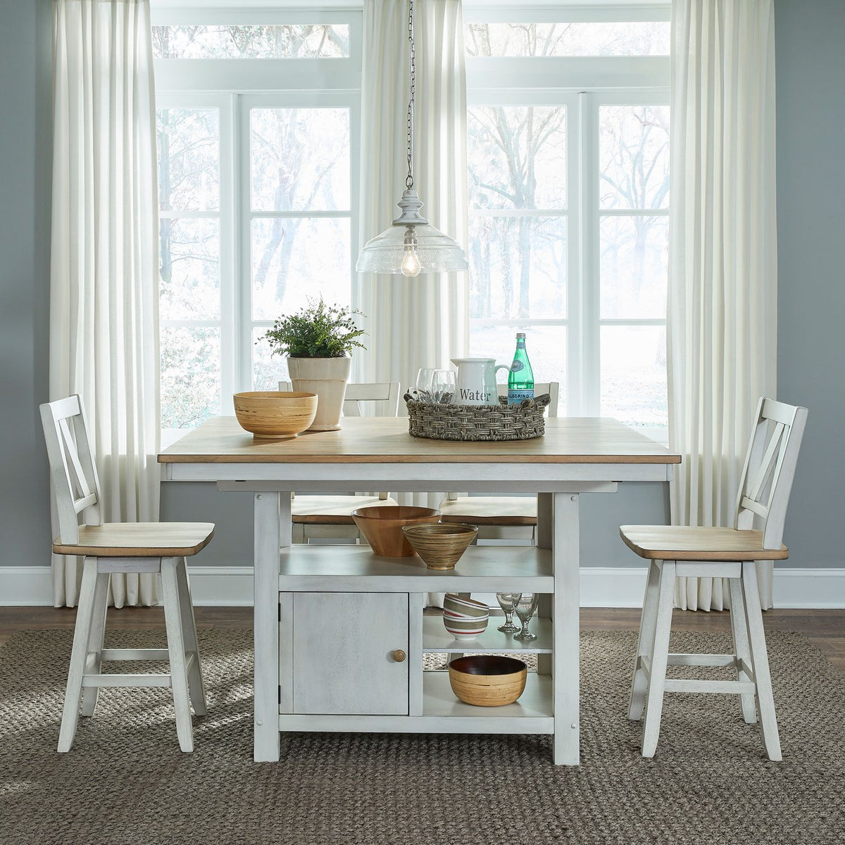 62WH-CD-5GTS - 5 Piece Gathering Table Set - Liberty Furniture