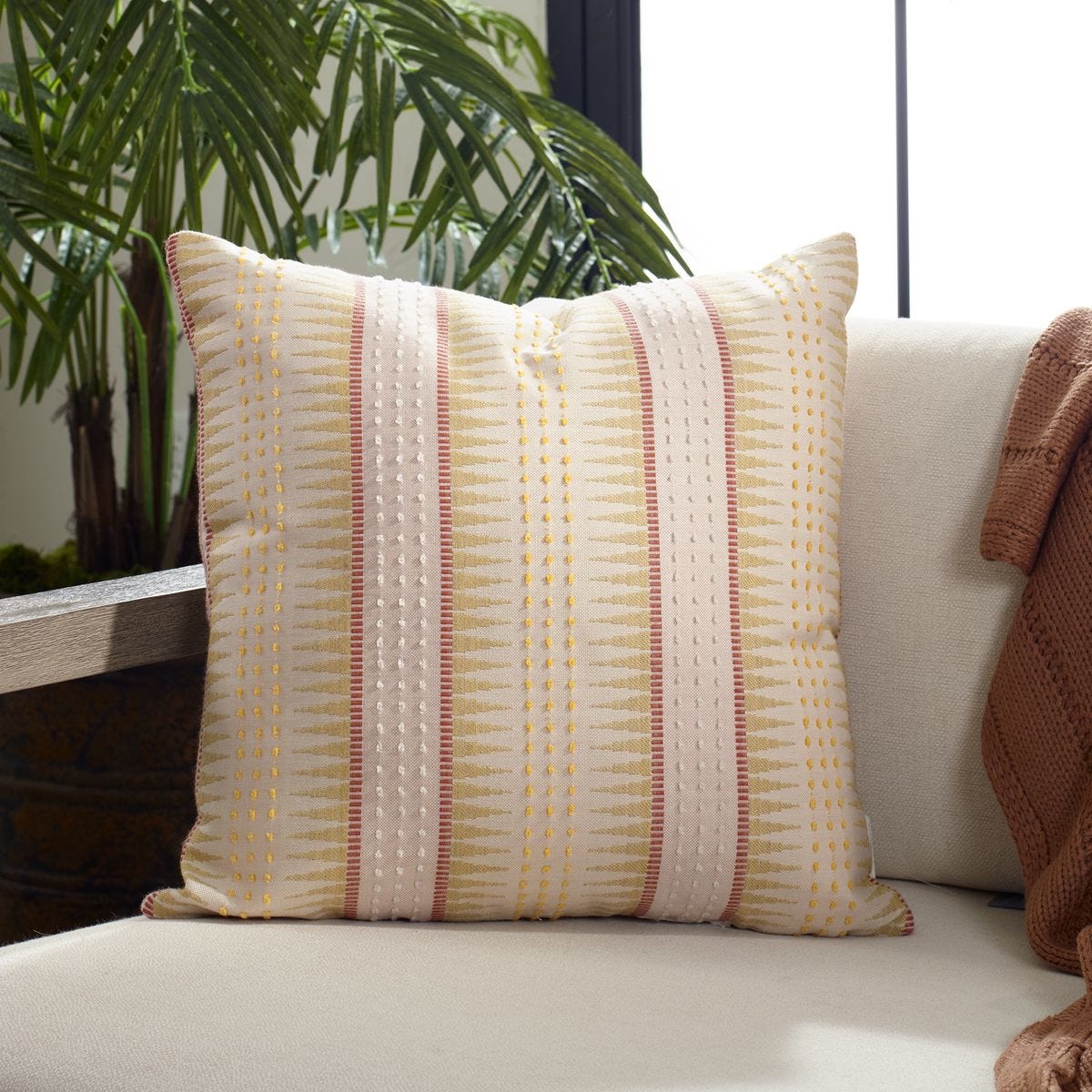 Backgammon Outdoor Pillow, Petal