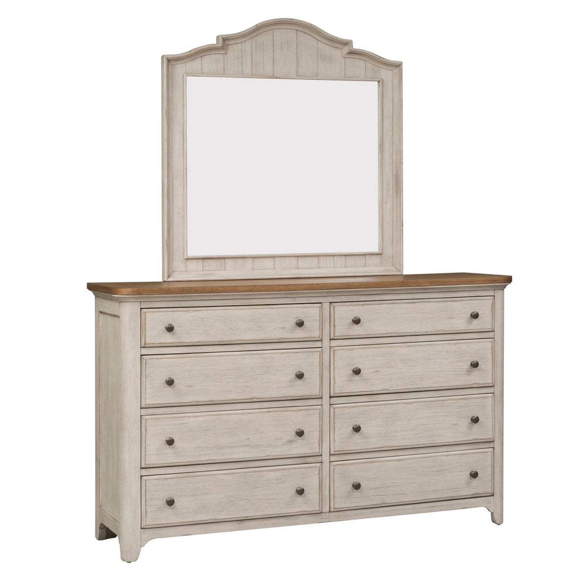 652-BR-KSLDM - King Sleigh Bed, Dresser & Mirror - Liberty Furniture