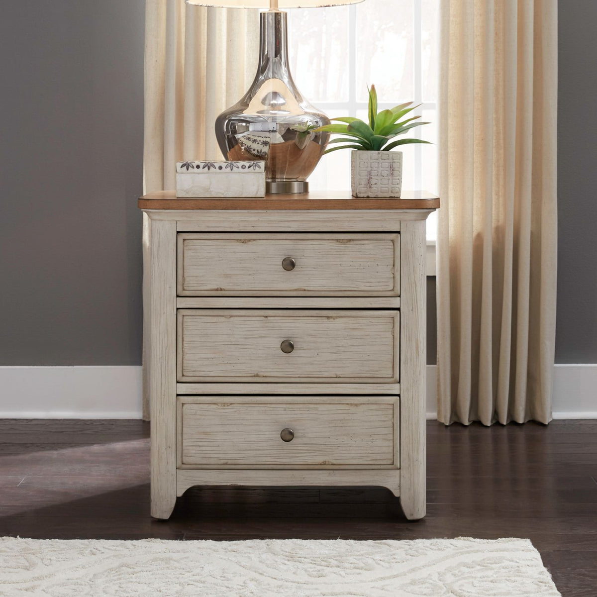 652-BR61 - 3 Drawer Night Stand w/ Charging Station - Liberty Furniture