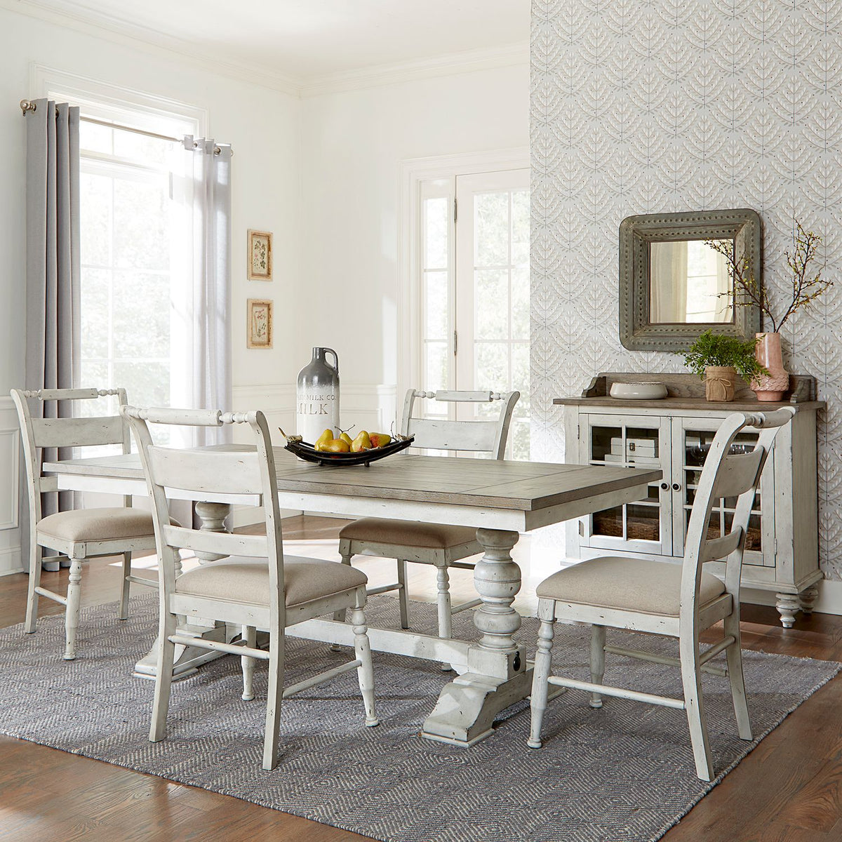 661W-CD-5TRS - 5 Piece Trestle Table Set - Liberty Furniture