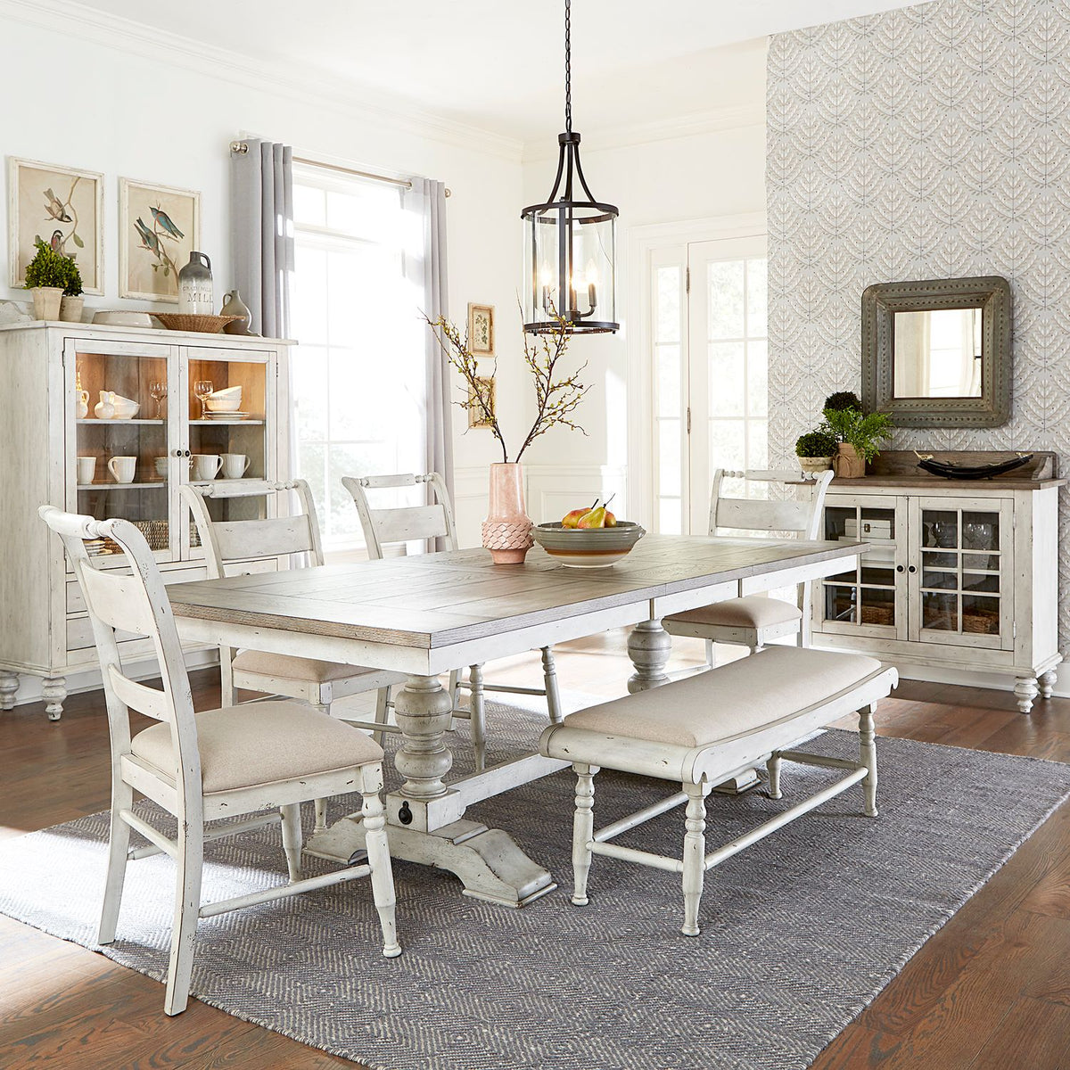 661W-CD-6TRS - 6 Piece Trestle Table Set - Liberty Furniture