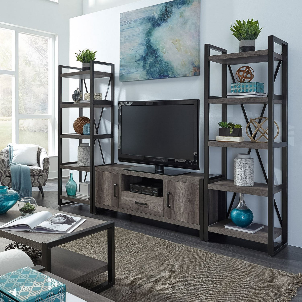686-ENTW-OEC - Opt Entertainment Center w Piers - Liberty Furniture