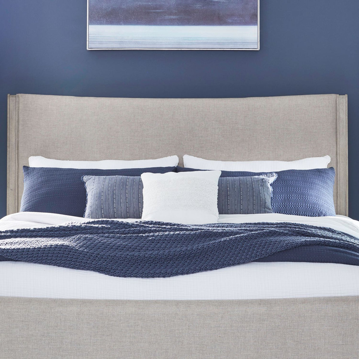 694-BR15HU - King Uph Panel Headboard - Liberty Furniture