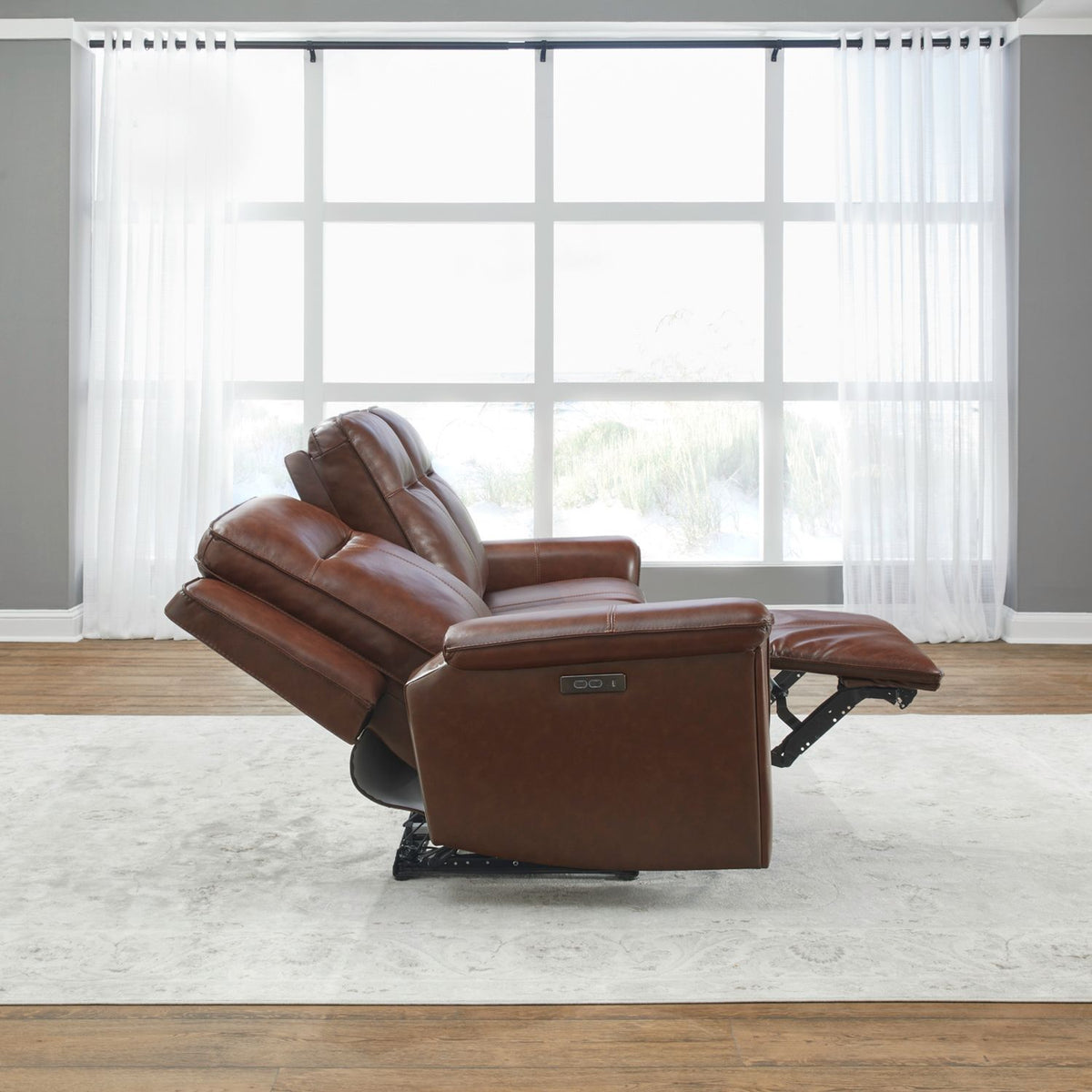 7001CG-32P - Sofa P2 - Cognac - Liberty Furniture