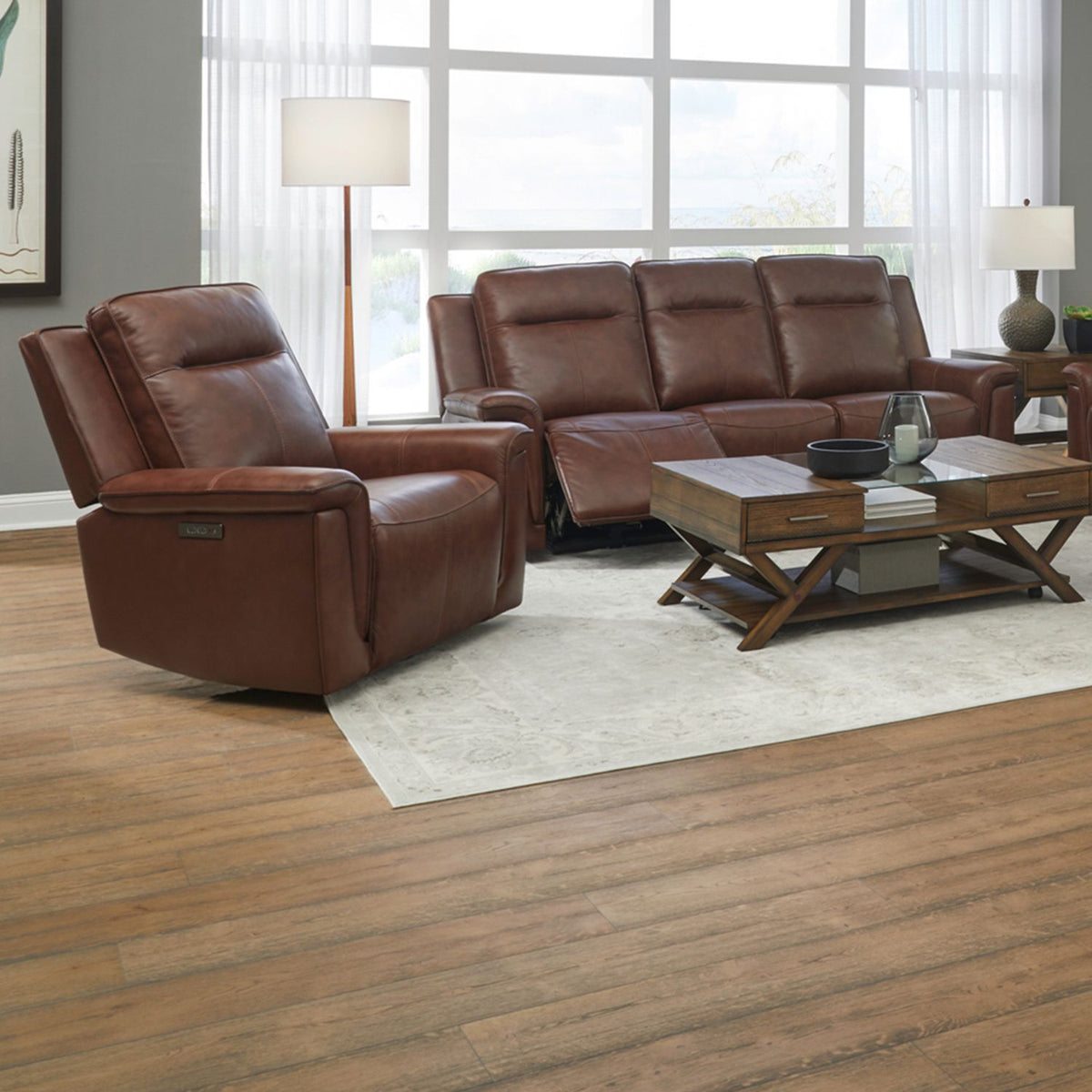 7001CG-UPH-SOREC - Sofa & Recliner - Liberty Furniture