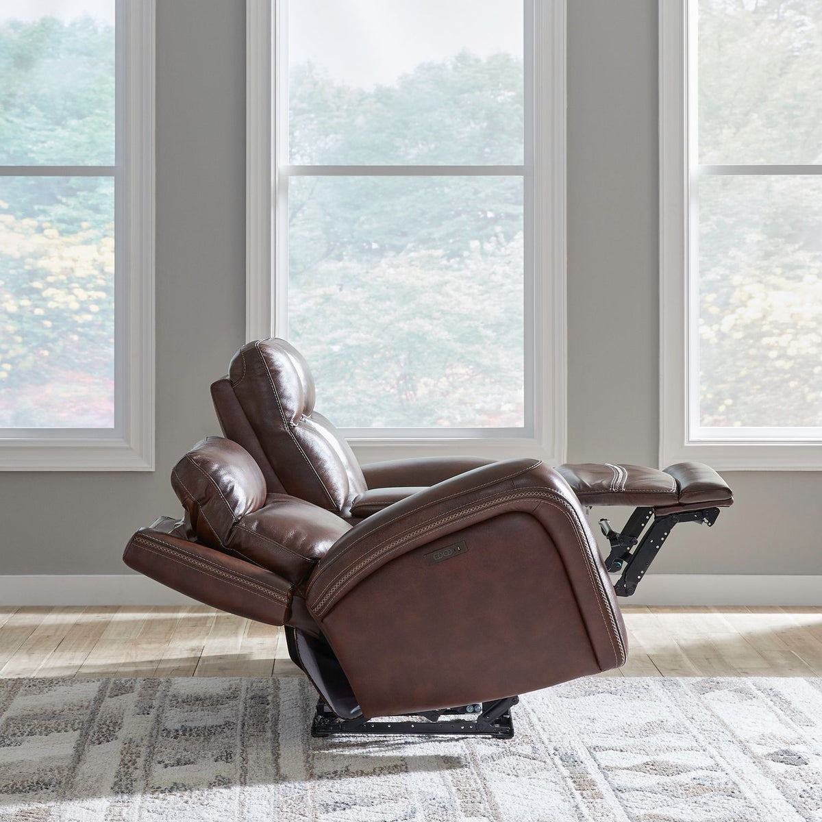 7005CG-22P - Loveseat w/Console P2 & ZG - Cognac - Liberty Furniture