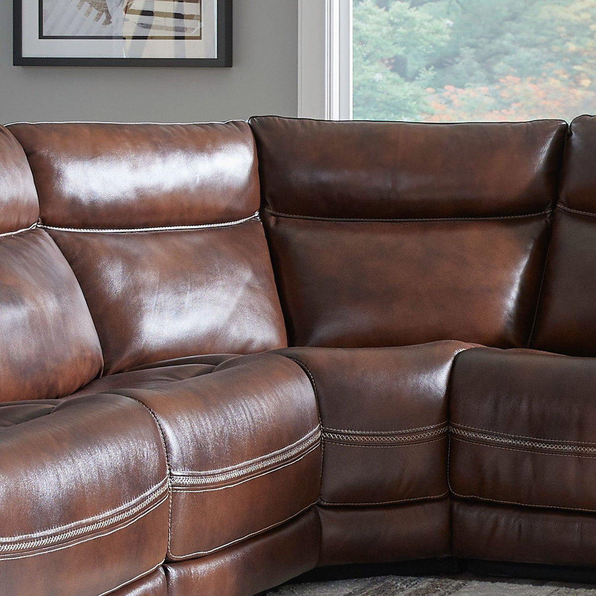 7005CG-40W - Corner Wedge - Cognac - Liberty Furniture