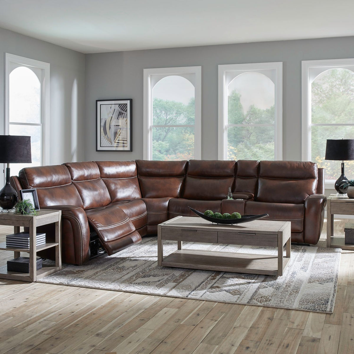 7005CG-UPH-6PCSEC - 6 Piece Sectional - Liberty Furniture