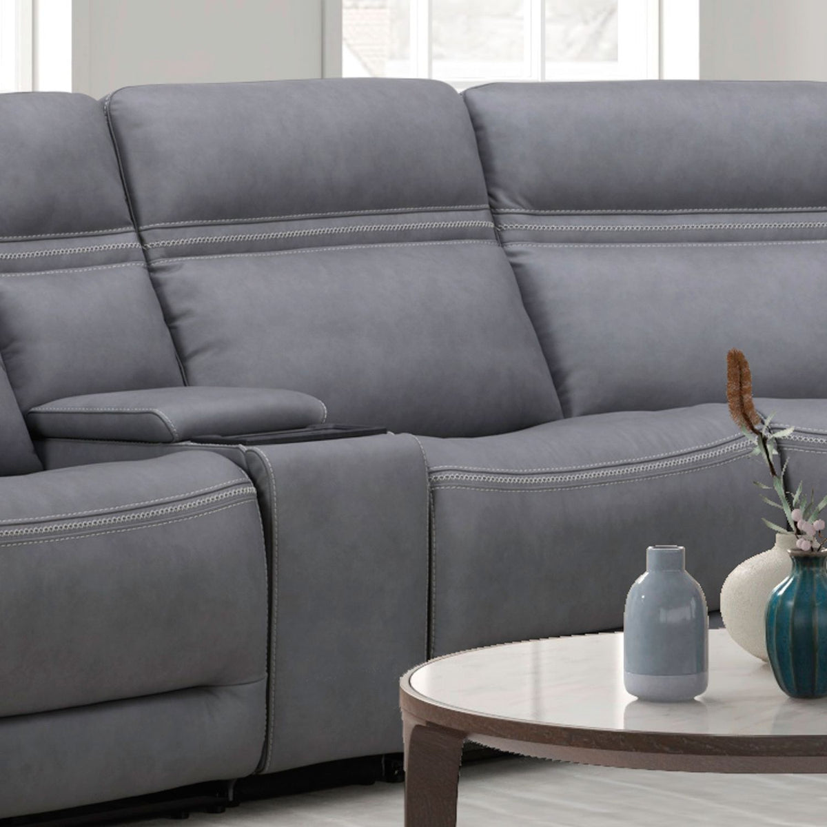 7007BG-43AP - Armless Recliner P3 & ZG - Blue Gray - Liberty Furniture