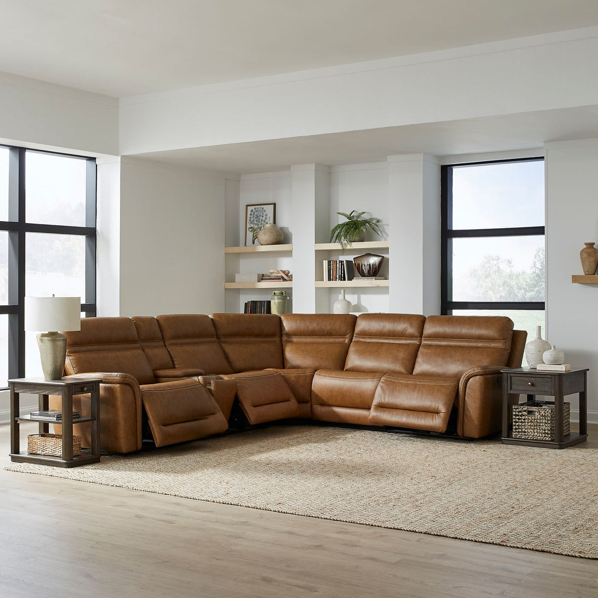 7007CM-UPH-6PCSEC - 6 Piece Sectional - Liberty Furniture