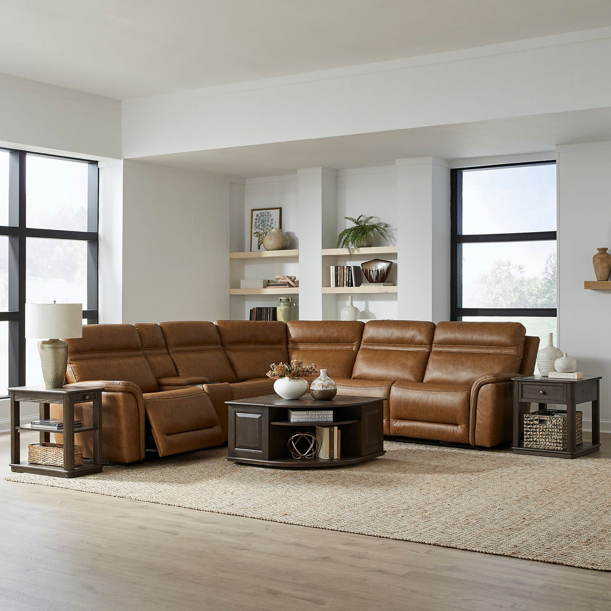 7007CM-UPH-6PCSEC - 6 Piece Sectional - Liberty Furniture