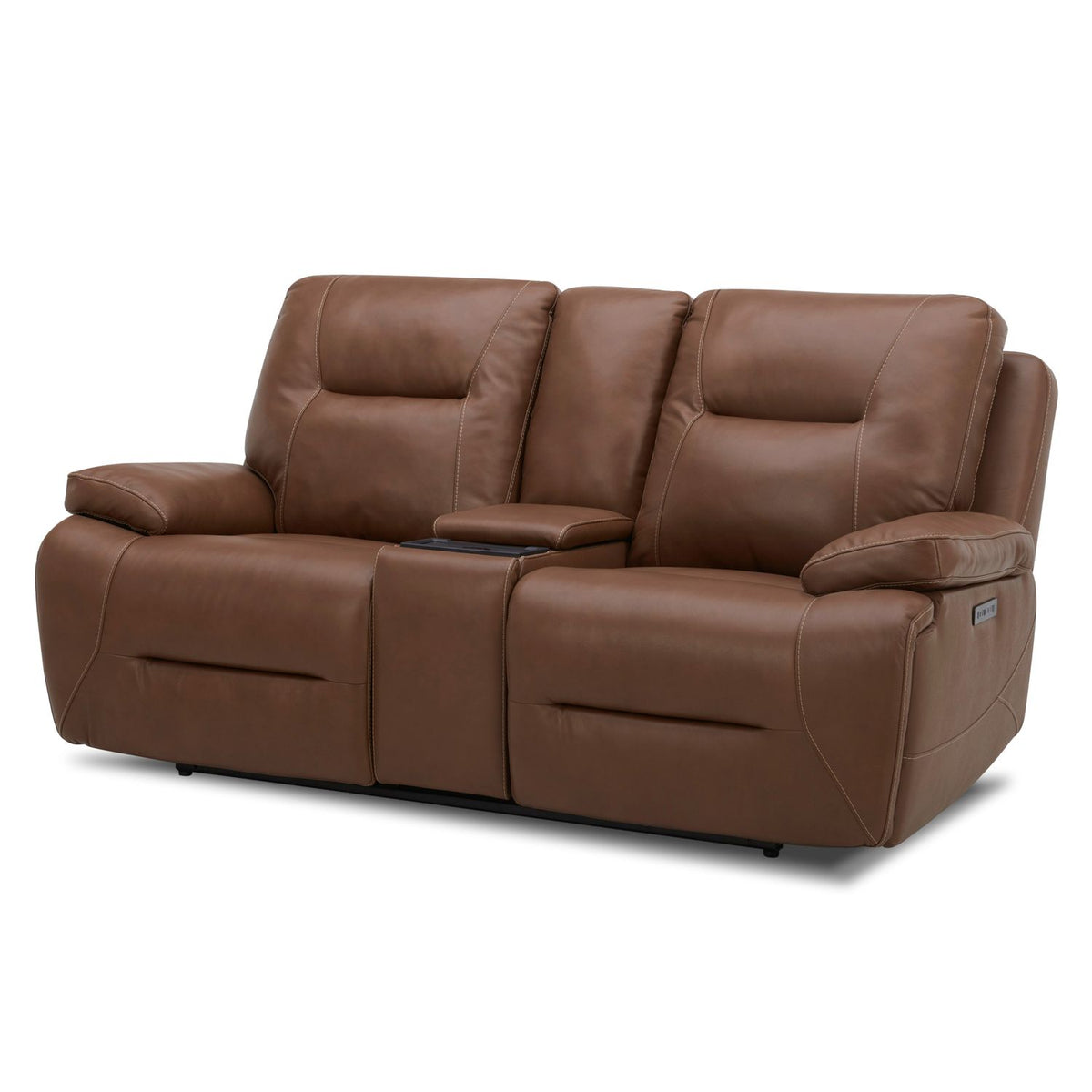 7008SD-23P - Loveseat w/Console P3 & ZG - Saddle - Liberty Furniture