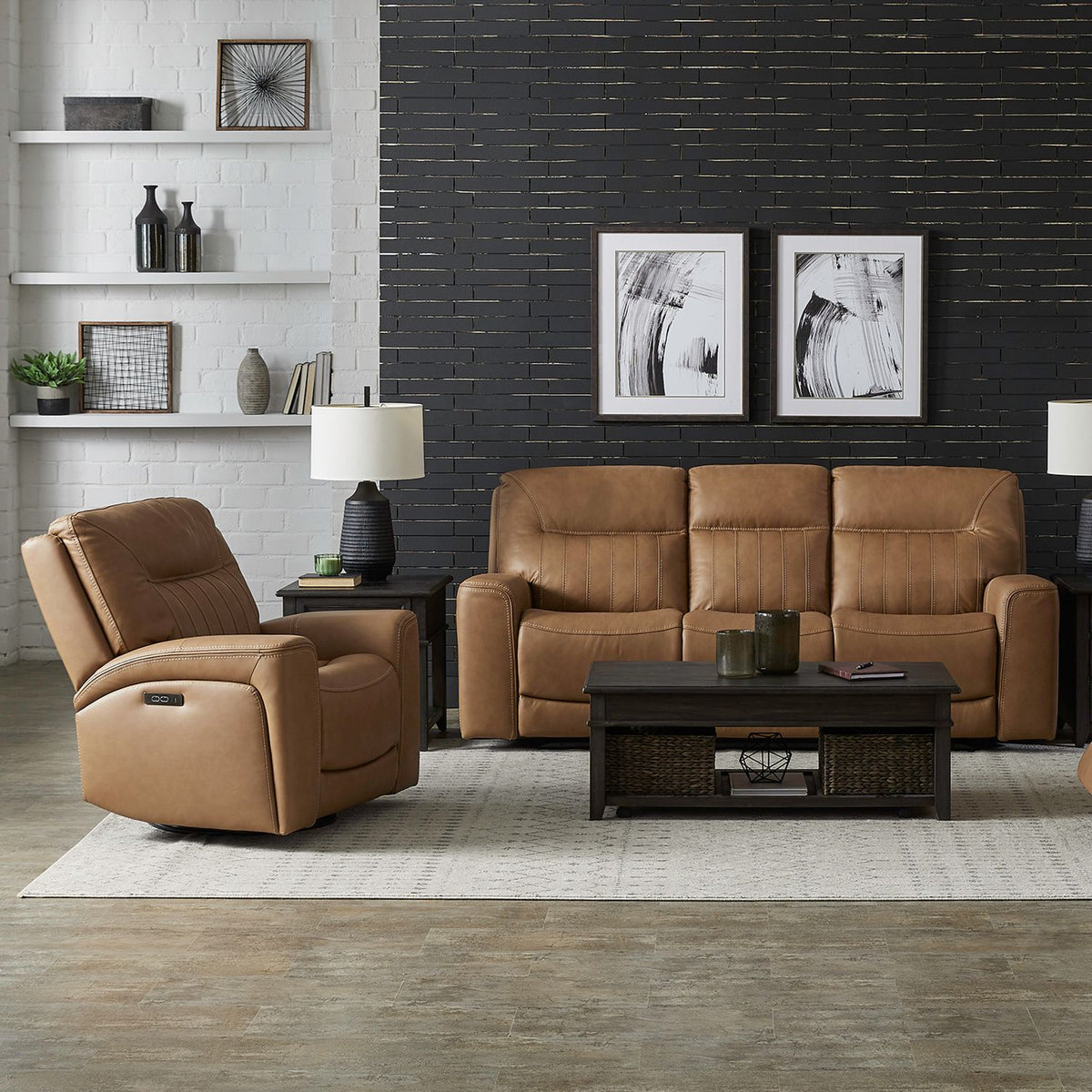 7009BU-UPH-SOREC - Sofa & Recliner - Liberty Furniture