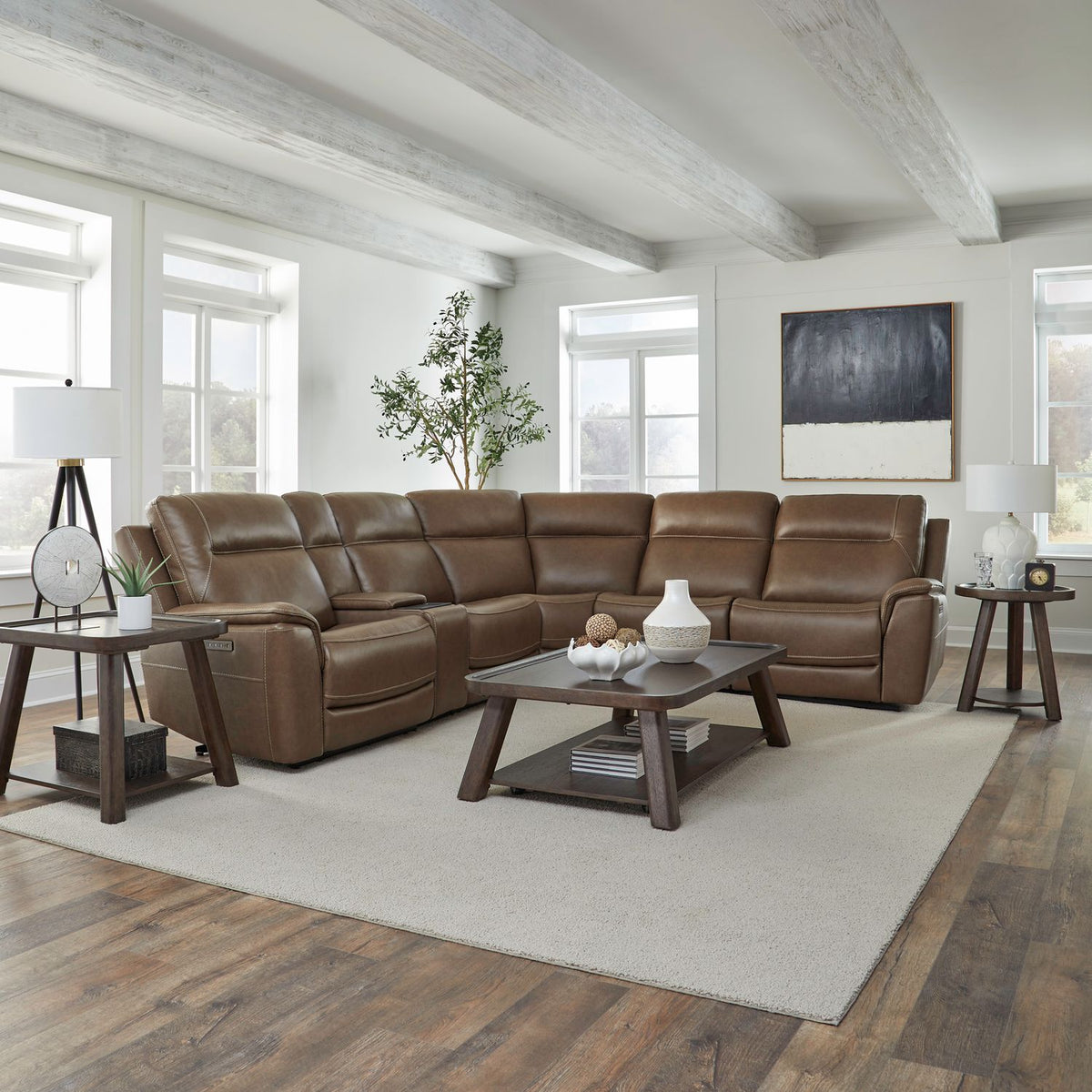 7016CN-UPH-6PCSEC - 6 Piece Sectional - Liberty Furniture