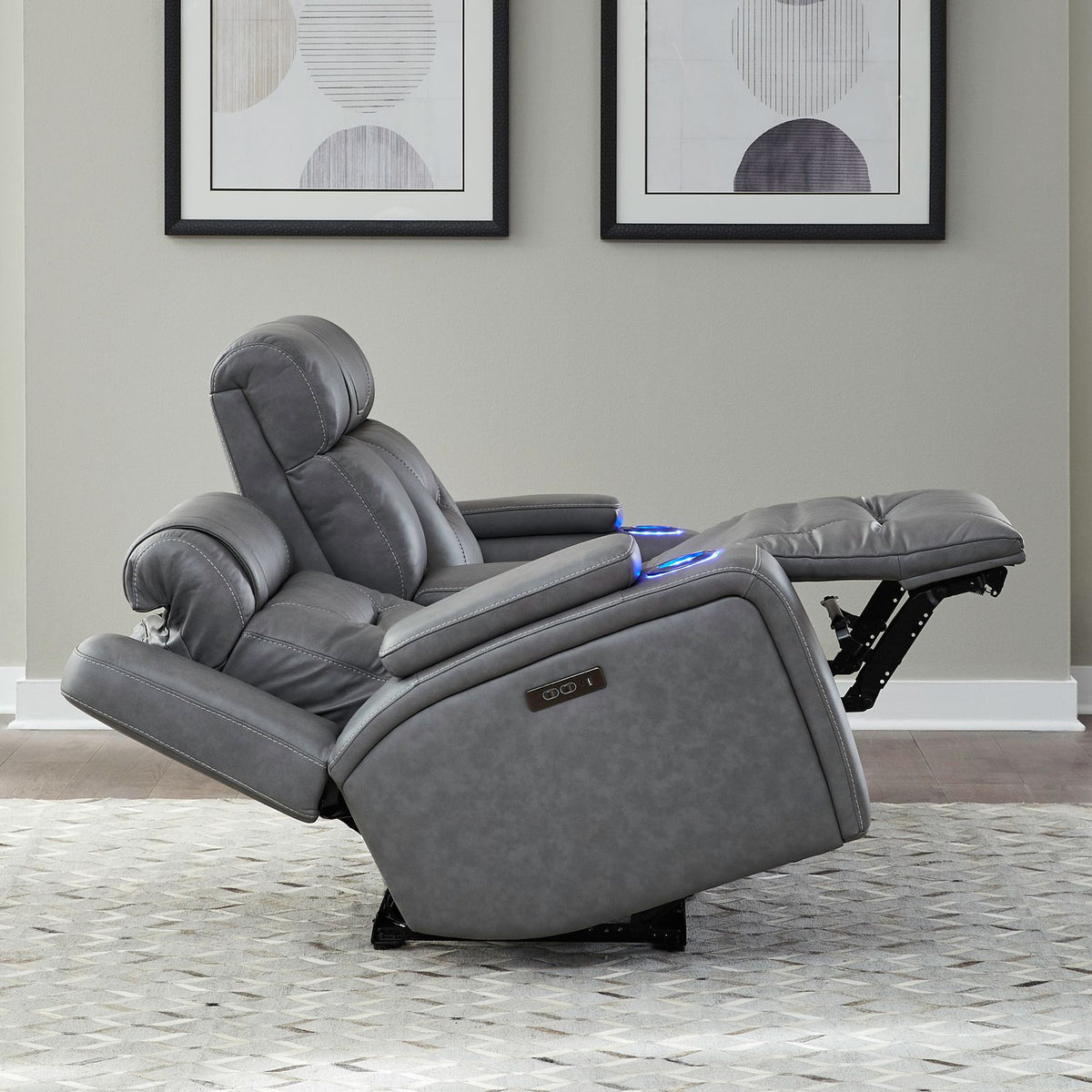 7019BG-22P - Loveseat w/ Console P2 & ZG - Liberty Furniture