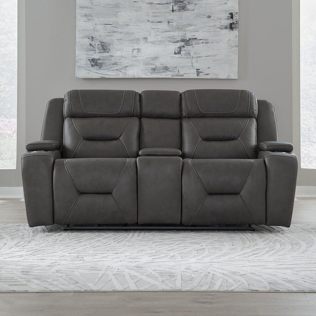 7019CO-22P - Loveseat w/ Console P2 & ZG - Liberty Furniture