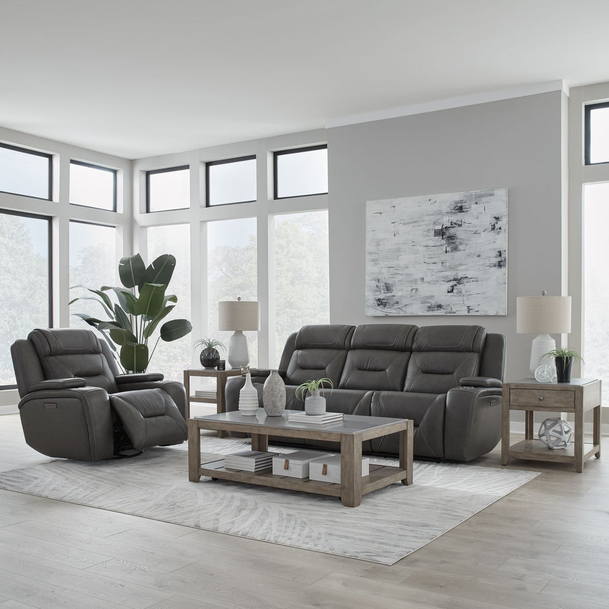 7019CO-UPH-SOREC - Sofa & Recliner - Liberty Furniture