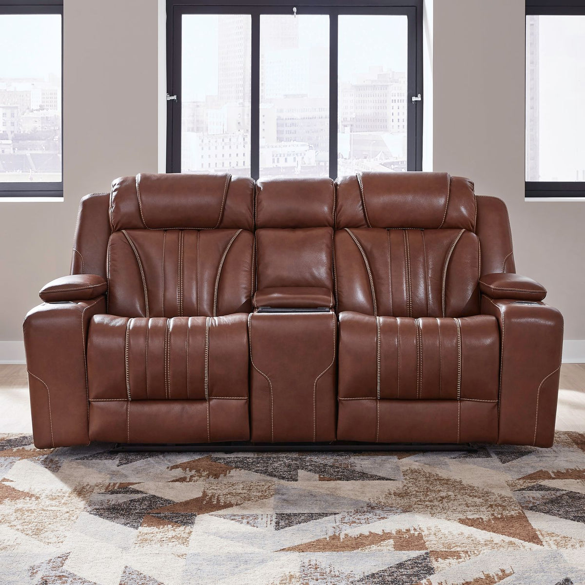 7020CN-22P - Loveseat w/ Console P2 & ZG - Liberty Furniture