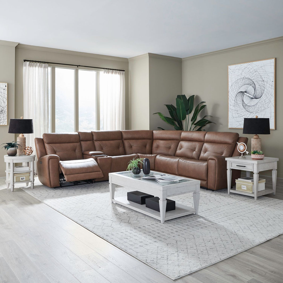 7023SD-UPH-6PCSEC - 6 Piece Sectional - Liberty Furniture