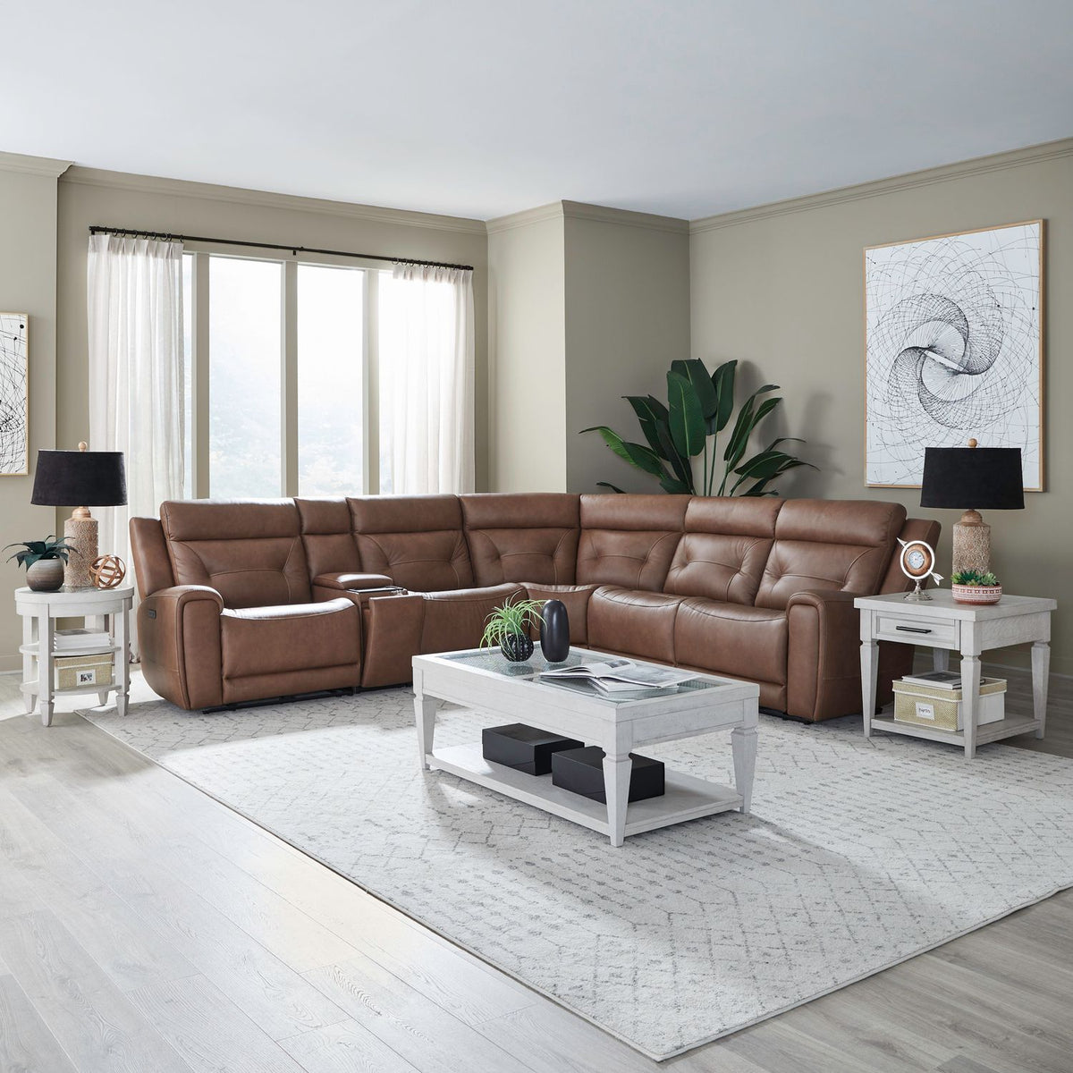 7023SD-UPH-6PCSEC - 6 Piece Sectional - Liberty Furniture