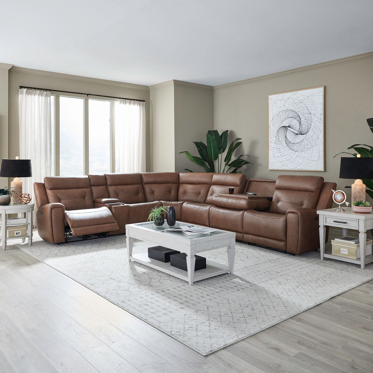 7023SD-UPH-7PCSEC - 7 Piece Sectional - Liberty Furniture