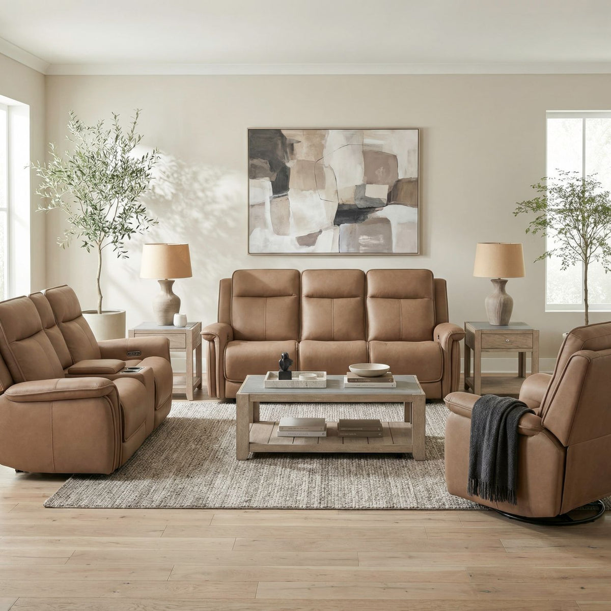 7030TO-UPH-SOLOREC - Sofa w/ Loveseat & Recliner - Liberty Furniture