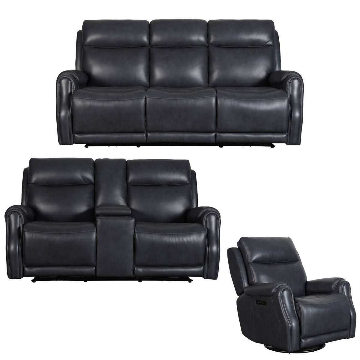7031SL-UPH-SOLOREC - Sofa w/ Loveseat & Recliner - Liberty Furniture