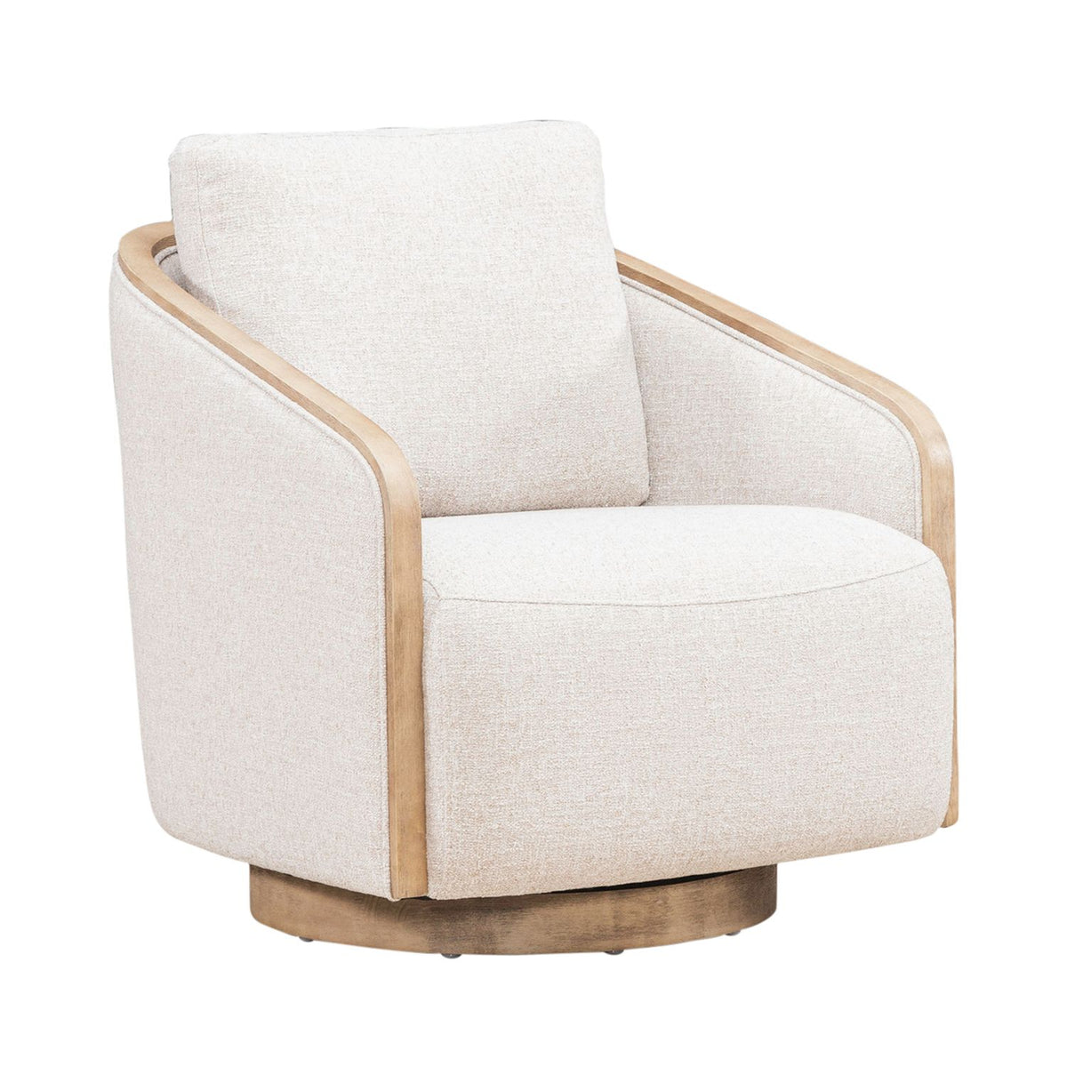 722-ACH15 - Uph Swivel Accent Chair - Light Brown - Liberty Furniture